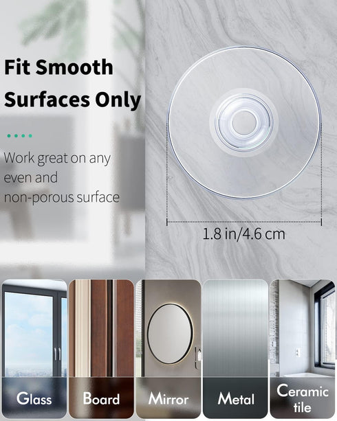 Pawfly 20 Pack Suction Cups, 1.8 Inch, Small Rubber Suction Cups for Home, Kitchen, Bathroom Organization, Christmas