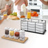 Metal Paper Towel Dispenser with Wood Lid, Wall Mounted & Countertop Tri-Fold Napkin Holder for Home Bathroom Kitchen