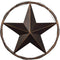 Urbalabs 13 Metal Barn Star Wall Decor, Rustic Texas Lone Star Bronze Brown Finish, Cast Wire Rope Circle Ring for