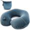 Inflatable Travel Neck Pillow - Washable U Shaped Pillowcase for Airplane, Train, Car, Office Napping