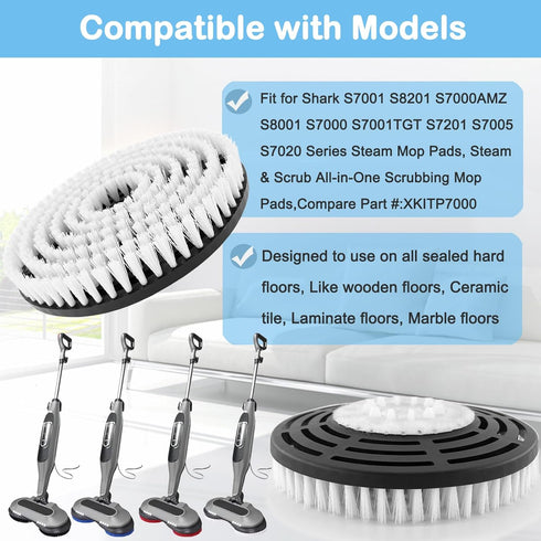 Bvhonwe 2 Pack S7001 S8201 S8001 S7001 S7201 S7000 S7005 S7020 Upgraded Replacement Steam Mop Brush Heads for Shark