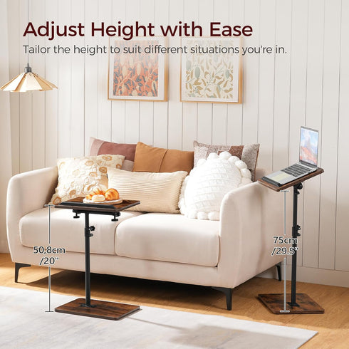 360 ETRB4501 MAHANCRIS TV Tray Table, Height Adjustable TV Trays with Swivel, Space-Saving Side Table for Couch