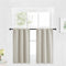 RYB HOME Blackout Short Cafe Curtains, Privacy Light Block Small Window Curtains, W 29 x L 36 inches, Natural, 2 Panels