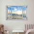 Beach Wall Decor Window View Posters - Ocean Seagull Landscape Picture Print on Canvas for Bedroom, Living Room
