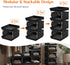 4 35 30 72 cm/14 12 28 inch, 1 Pack Lifewit Plastic Stackable Storage Baskets, Tier Stacking Bins for Food and Clothes