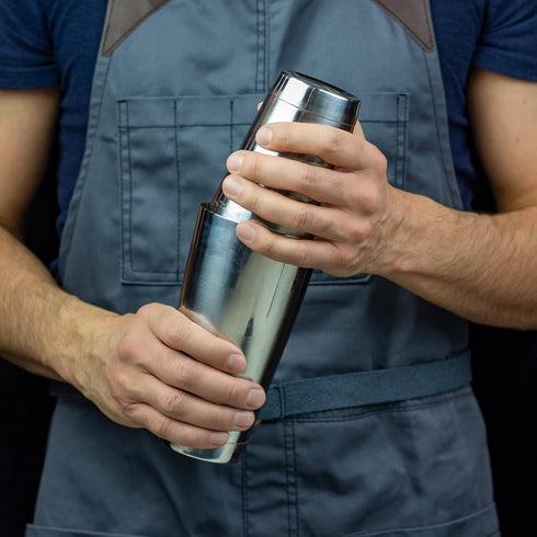 Professional Bartending Kit: Weighted Boston Shaker Tins, Hawthorne Strainer, and Japanese Jigger Cocktail Shaker Set