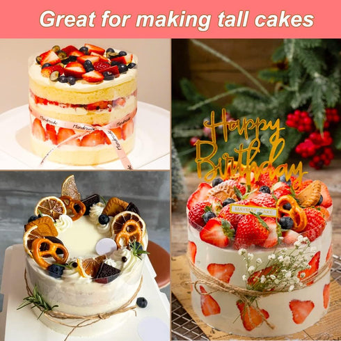BYKITCHEN 12 Inch Cake Collar, Large Clear Acetate Sheets for Chocolate Mousse DIY Cake Wrapping