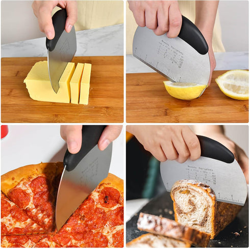 Baking Tools and Accessories Kit - Biscuit Cutter, Pastry Cutter, Bench Scraper, Silicone Baking Mat Set