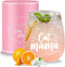 Cat Mama Wine Glass, Funny Birthday Gifts for Wife, Mom, New Mom, Cat Lover, from Husband Daughter Son