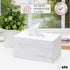 Ilyapa Wood Tissue Box Cover Rectangular, Rustic Farmhouse White Wooden Holder