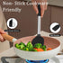 TeamFar 5 PCS Cooking Utensils Set, Silicone Kitchen Tools with Stainless Steel Handle for Nonstick Cookware