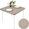 Square Fitted Stretch Small Table Covers Elastic Card Tablecloth Khaki for Side
