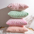 18"x18" 600g 6D Cozy Peach Pink Square Throw Pillow with Insert Decorative Cushion Faux Rabbit Fur + Plush PP Cotton