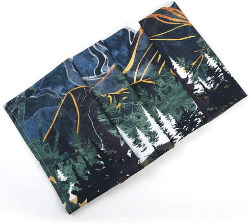 SENYYI Mountain Wall Hanging Tapestry - Forest Trees Art, Sunset Nature Landscape Home Decor (51.2 x 59.1 inches)