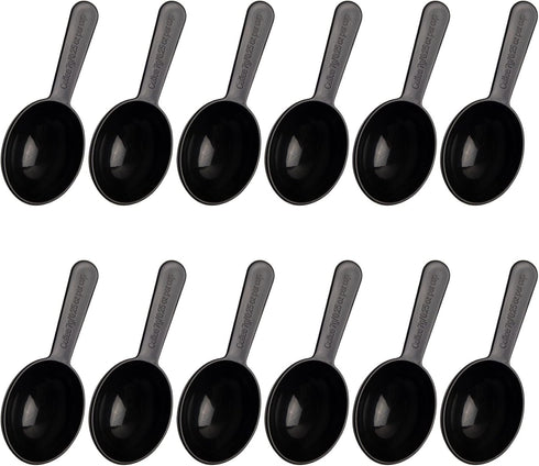 Framendino 12 Pack Plastic Coffee Measuring Spoons – Short Handle Scoops for Tea, Sugar, Cereal, Milk Powder, Spices,