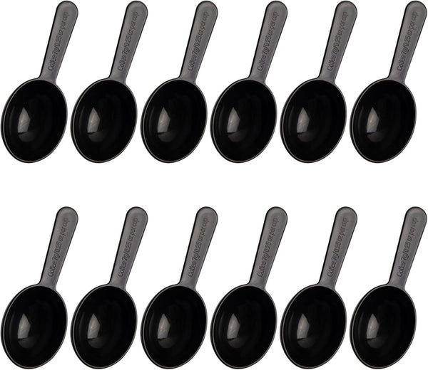 Framendino 12 Pack Plastic Coffee Measuring Spoons – Short Handle Scoops for Tea, Sugar, Cereal, Milk Powder, Spices,