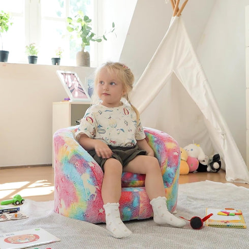 ALIMORDEN Snug-Arch Toddler Couch, Comfy Foam Baby Chair, Ergonomic Toddler Chair with a Snug Embrace Design for Boys