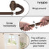 Bronze Wrap Around Curtain Rods 48 to 84 Inch, 5/8 Inch Adjustable Blackout Rod with Brackets, Room Darkening, Brown