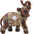 Feng Shui Wood Grain Elephant Statue 5.5" - Thai Elephant with Trunk Up - Collectible Figurine for Home Decor