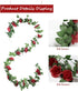 Syhood Artificial Rose Garlands - 14.4 ft Wine Red Flower Vine for Wedding Arch and Home Garden Decorations