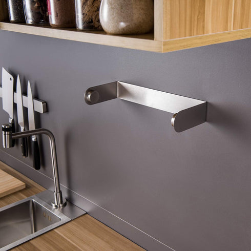 ZUNTO Paper Towel Holder Under Cabinet Self Adhesive Paper Towel Rack (No Drilling), Stainless Steel Wall Mount Paper