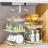 Delamu 2 Sets of 3-Tier Bathroom Under Sink Organizers, Stackable Pantry Storage, Clear Kitchen Cabinet Organizer