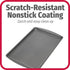 GoodCook Dishwasher Safe Nonstick Steel Cookie Sheet, Set of 2, 11'' x 17'', Gray, Silver