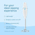 Milk Frother Hand Mixer, Stainless Steel Electric Matcha Whisk, Handheld Mixer for Coffee, Greens, Protein & More, Battery Operated, Easy to Clean & Includes Whisk Stand (White) by WONDERCOW
