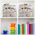 Herbal Wildflowers 1pc Storage Basket, Large Collapsible Canvas Organizer with Handle for Home Office Decor