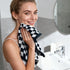 4 Pack 13 13 Inches Jacquotha Wash Cloths Checkered (Black and White) - Cotton Washcloths for Face Body, x Daily