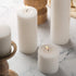 HomeLights Pillar Candles - 2.7x6 inch | 60 Hours Burning, 6 Count - White Unscented Smokeless Candles for Events
