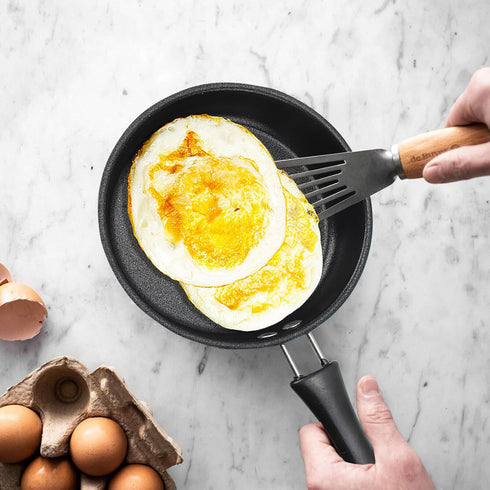Egg Frying Pan, 4.7-Inch Single Egg Durable Small Pan with Handle, Nonstick Frying Pan With Lid Covered, Heat Resistant Small Egg Skillet Cooking Pot, Portable Round Omelet Pan for Stove by Sonhomay