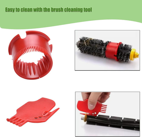 LOVECO Replacement Parts Kit for iRobot Roomba 600 Series, 3 Filter, 3 Side Brush, 1 Pairs Bristle and Flexible Beater