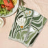 ArtisaEura Set 2, 70s 16x24 Inch Abstract Boho Sage Green Floral Kitchen Towels of Retro Groovy Boho Botanical Dish Tea