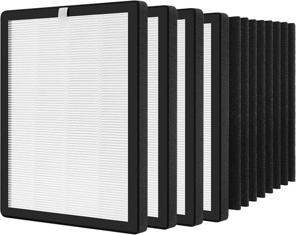 isinlive 4-Pack ProHEPA 9000 Replacement Filters, Compatible with VEVA ProHEPA 9000 Air Purifiers, H13 Premium True