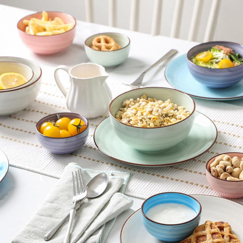 Selamica Set of 6 Ceramic Small Bowls, 4 OZ Dipping Bowls for Ice Cream, Side Dishes, Microwave Dishwasher Safe