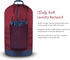 Dalykate Red Laundry Backpack Bag with Shoulder Straps, Durable Nylon Clothes Hamper with Drawstring Closure