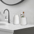 13.5oz 400ml, Bathroom Tumbler Cup Ceramic Reusable Toothbrush Cup Toothbrush Holder Adequate for Your Bathroom (White)