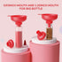 Wide Mouth Funnel Set for Kitchen Use, Food Grade Plastic Canning Funnels with 4 Size Spouts & 2 Strainers, Red