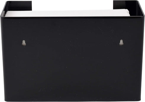 Oasis Creations Paper Towel Dispenser, Wall Mounted or Countertop Holder, Holds 250 Paper Towels, Black