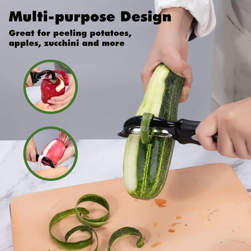 Rainspire 2-Pack Vegetable Peeler Potato Peelers for Kitchen, Sharp Stainless Steel Blades Veggie, Comfortable Handle
