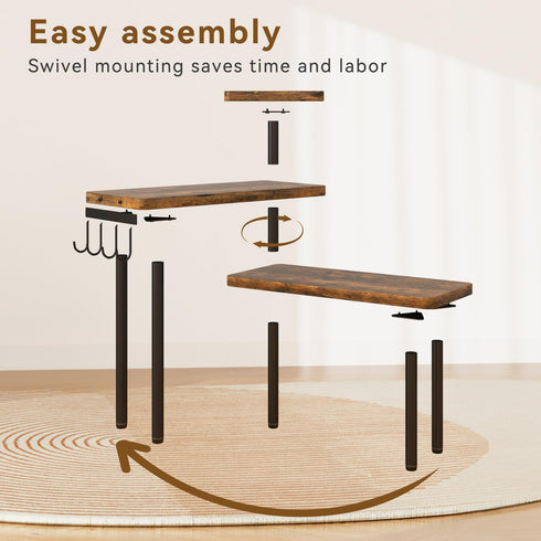 Countertop Organizer,3-Tier Counter Adjustable,4 Brown,TLJ023H IBUYKE Kitchen Wooden Spice Racks,Bathroom