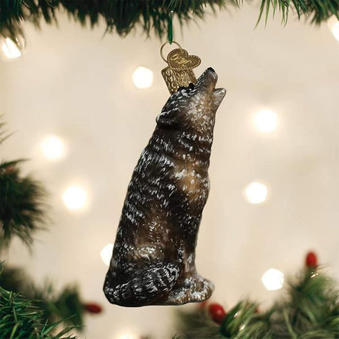 Old World Christmas Vintage Howling Wolf Ornament