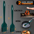 Walfos Silicone Basting Pastry Brush, 2 Size Pastry Brush Set, Perfect for BBQ Grill Kitchen Cooking, BPA Free and Dishwasher Safe, 2 Pcs (Ink Green) by Walfos