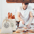 2-Pack 12x17.5 Inch Linen Bread Bags for Homemade Bread & Sourdough, Unbleached with TPU Lining - Reusable Washable