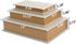 Modern Linen and Wood Decorative Faux Book Boxes Set of 3 - 13", 10", 8" - Beige