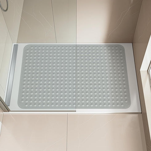 47"x 32", OTHWAY Extra Large Shower Mat TPE Non Slip Shower Mat for Shower Stall, Inside Walk in Shower Mats with Drain