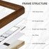 SZKYSJGS A4 A4 6x8, Randomly Wood Picture Frame, Solid Natural Walnut Photo Frame with Tempered Glass, Wooden Frame