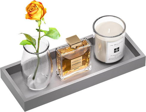 ZHWS 11.3”L x 4.4”W x 1.14”H Bathroom Tray for Soap Dispenser, Vanity Tray for Perfume, Jewelry, Candle, Makeup