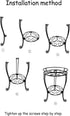 11.8 inches (18.9 INCHES Diameter Tall Metal Plant Stand for Indoor or Outdoor,Heavy Duty Flower Pot Stand Rack Holds